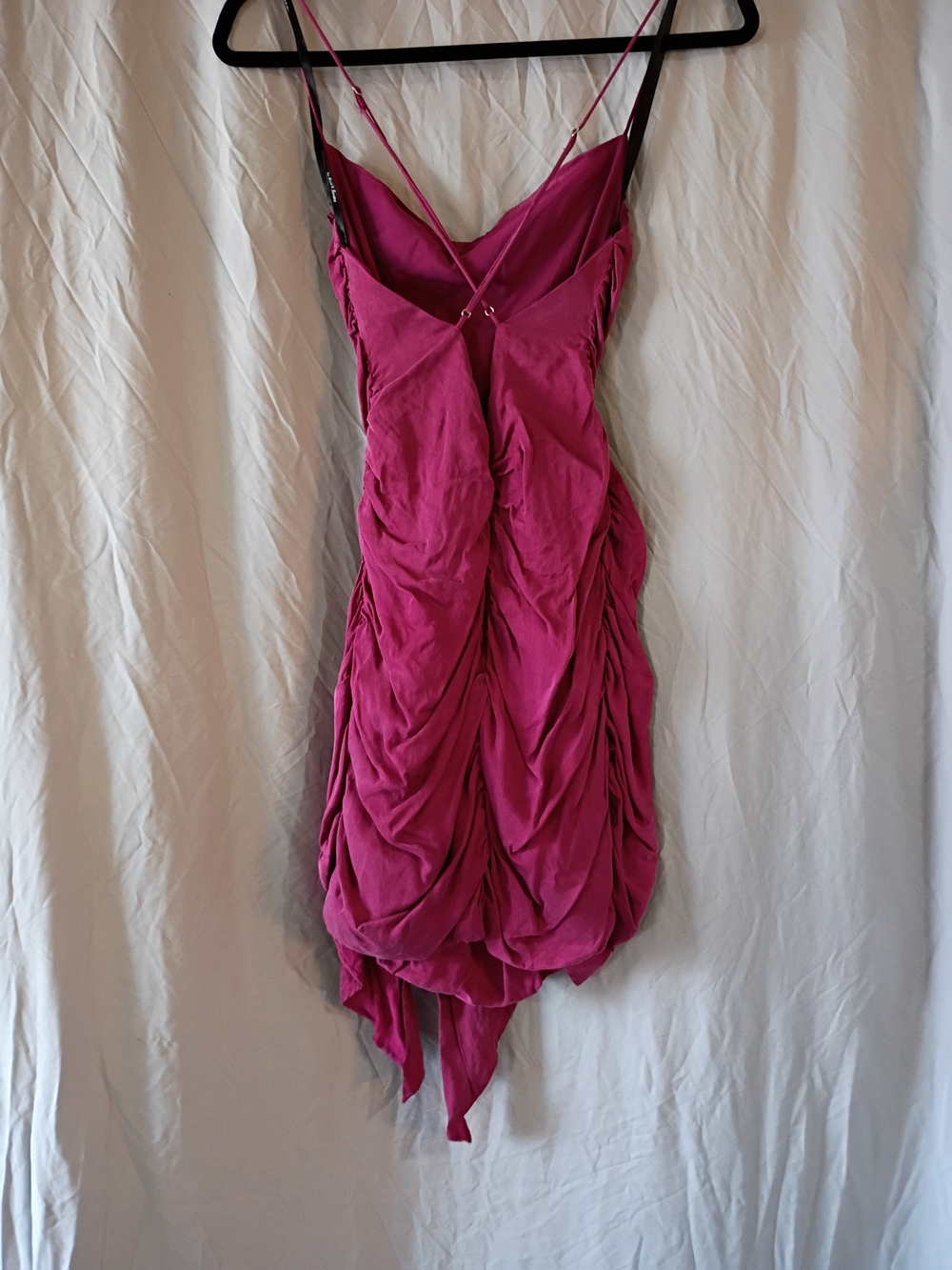 For Love And Lemons Magenta Ruched Allie Mini Dress - Picture 4 of 7